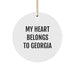 Funny Georgia Circle Ornament, Gifts from Friends for Georgia Christmas Unique Gifts - Image 1