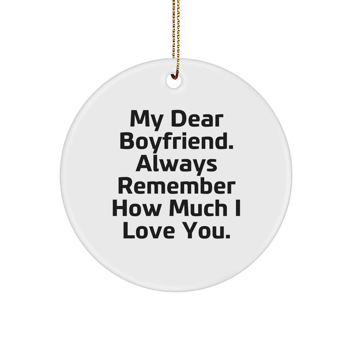 Funny Love Quotes for Sweetheart, Gifts from Women to Men, White Circle Ornament, Christmas Unique Gifts for Sweetheart - Image 1