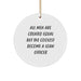 Funny Loan Officer Gifts for Men - 'All Men Are Created Equal But The Coolest Become A Loan Officer' Christmas Unique Circle Ornament, Gifts from Friends, Family - Image 1
