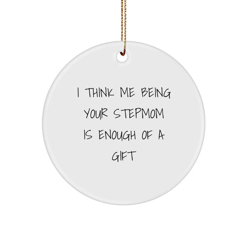 Funny Stepmom Gifts, Stepmom Circle Ornament, Unique Christmas Unique Gifts from Husband to Stepmom, Perfect for Stepmom's Special Day - Image 1