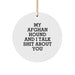 Funny Afghan Hound Dog Circle Ornament Gifts from Men to Family, Afghan Hound Dog Lovers' Christmas Unique Presents - Image 1
