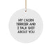 Cairn Terrier Dog Lover Funny Circle Ornament Gifts from Men to Friends for Cairn Terrier Dog Enthusiasts at Christmas - Image 1
