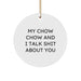Funny Chow Chow Dog Circle Ornament Gifts from Men to Friends, Perfect for Christmas Unique Presents - Image 1