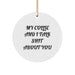 Collie Dog Circle Ornament Gifts from Men to Collie Dog Lovers, Funny Quote for Christmas - Image 1