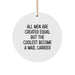 Funny Mail Carrier Gifts from Men - Coolest Become Mail Carrier Circle Ornament, Christmas Unique Ideas for Friends, Coworkers, Family - Image 1