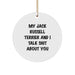Funny Jack Russell Terrier Dog Gifts for Men, Gifts from Friends to Family - 'Tis the Season to Talk Shit, Circle Ornament for Christmas Unique - Image 1