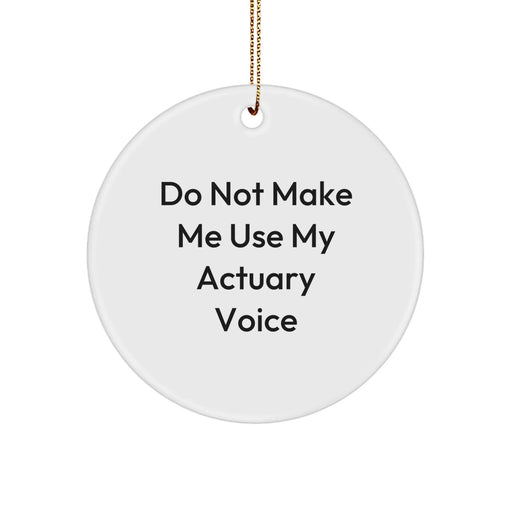 Funny Actuary Gifts from Friends to Actuaries, Circle Ornaments for Christmas Unique Gifts - Image 1