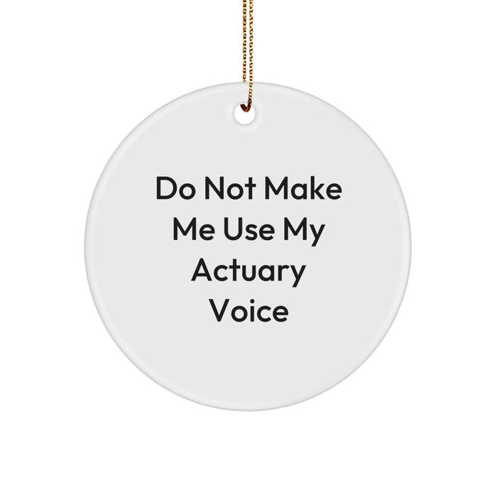 Funny Actuary Gifts from Friends to Actuaries, Circle Ornaments for Christmas Unique Gifts - Image 1