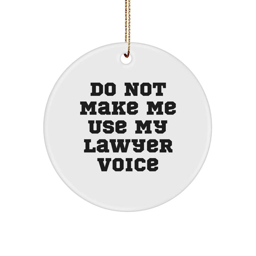 Funny Lawyer Gifts from Men to Women Friends Christmas Circle Ornament - Image 1