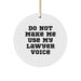 Funny Lawyer Gifts from Men to Women Friends Christmas Circle Ornament - Image 1