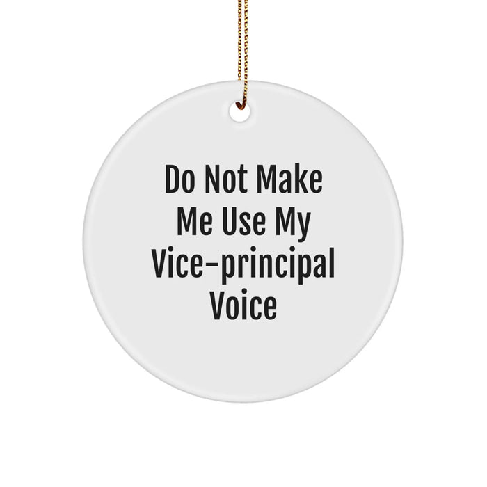 Funny Vice-principal Quotes Gifts for Men Gifts from Family - Circle Ornament Christmas Unique - Image 1
