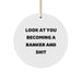 Funny Banker Gifts from Men to Friends, Christmas Unique Circle Ornaments for Banker, 'Look At You Becoming A Banker And Shit' - Image 1