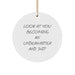 Gifts for Underwriter Friends, Funny Circle Ornament, Christmas Unique Decorations, Underwriter Underwriter Gift from Friends - Image 1