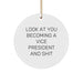 Funny Vice President Gifts from Friends Christmas Circle Ornament for Him Her - Image 1
