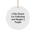 Funny Classic Car Collecting Gifts from Men to Friends - I Like Classic Car Collecting And Maybe 3 People, Classic Car Collecting Circle Ornament, Christmas Unique Decorations - Image 1