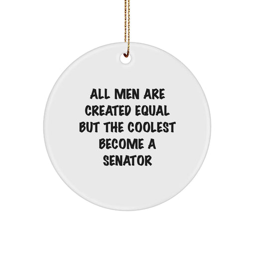 Funny Senator Circle Ornament Gifts for Men, Unique Senator Circle Ornament, Senator Christmas Unique Gifts from Friends - Image 1