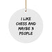 Funny Chess Circle Ornament for Men Friends Christmas Unique Gifts from Family or Friends - Image 1