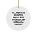 Funny Sheriff Gifts for Men - Sheriff Christmas Circle Ornament, Circle Shaped with Funny Quote - Christmas Unique Sheriff Decorations - Image 1