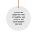 Funny Stepdad Gifts for Men, Circle Ornament with 'Although My Stepdad And I May Not Share The Same Blood, We Will Always Share The Same Love' Quote, Christmas Unique Gifts from Family - Image 1