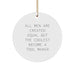 Funny Tool Maker Gifts from Men - All Men Are Created Equal But The Coolest Become A Tool Maker Circle Ornament for Christmas - Image 1