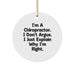 Chiropractor Gifts Christmas Circle Ornament Funny Quote for Men Women Friends Family - Gifts from Friends for Chiropractor Doctor - Image 1