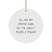 Funny Trucker Gifts from Men to Truckers - All Men Are Created Equal But The Coolest Become A Trucker, Circle Ornament, Christmas Unique Decorations - Image 1