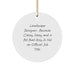 Funny Landscape Designer Gifts from Friends, Christmas Unique Circle Ornament 'Landscape Designer. Because Classy Sassy And A Bit Fearlessy Is Not An Official Job Title.' for Lovers - Image 1
