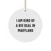 Maryland Proud Circle Ornament, 'I Am Kind Of A Prime Selection In Maryland' Quote, White Circle Shape, Ideal Gifts from Friends to Family, Unique Christmas Decoration - Image 1