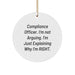 Compliance Officer Circle Ornament Funny Gift for Compliance Officer Friends Christmas Unique Decorations from Compliance Officer Coworkers - Image 1
