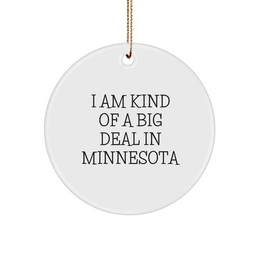 Funny I Am Kind Of A Prime Selection In Minnesota Circle Ornament for Christmas Unique Gifts from Friends and Family in Minnesota - Image 1