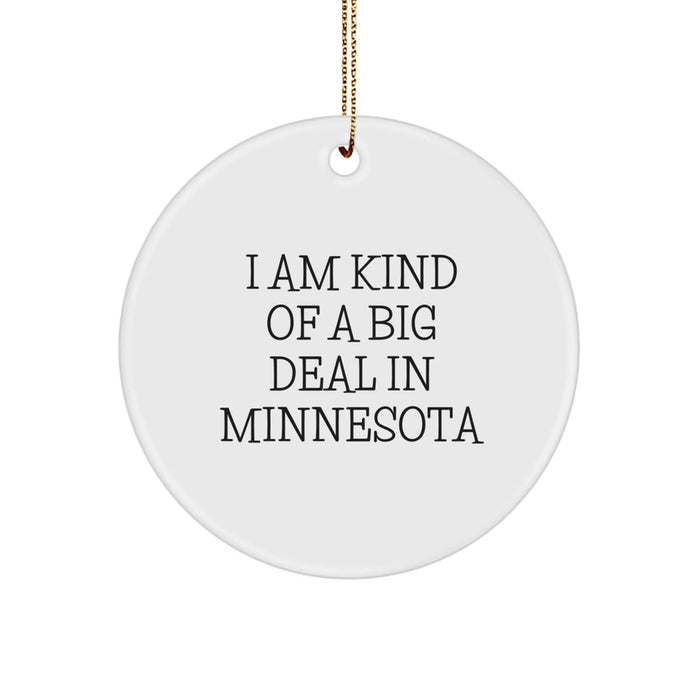 Funny I Am Kind Of A Prime Selection In Minnesota Circle Ornament for Christmas Unique Gifts from Friends and Family in Minnesota - Image 1