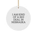 Gifts From Men to Friends in Nebraska - I Am Kind Of A Prime Selection Circle Ornament, Funny Quote, White Color, 2.75\ - Image 1