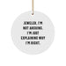 Funny Jeweler Gifts from Friends, Circle Ornament for Jeweler, Christmas Unique Gifts with 'Jeweler. I'm Not Arguing. I'm Just Explaining Why I'm Right.' - Image 1