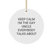 Funny Uncle Gifts from Men Christmas Unique Circle Ornaments Keep Calm I'm The Gay Uncle Everybody Talks About for Uncle - Image 1