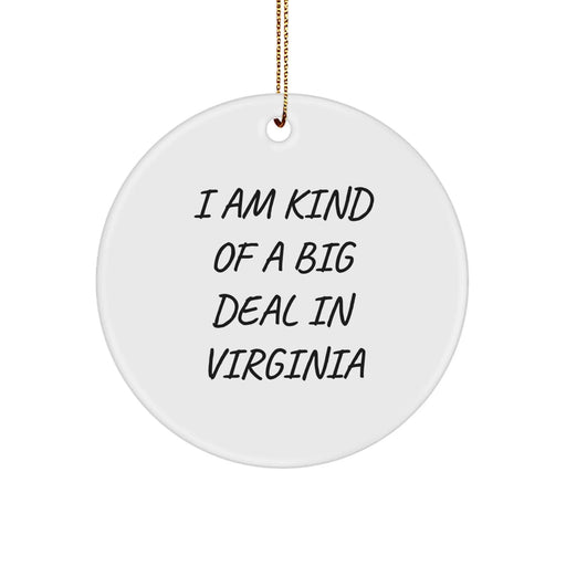 Funny Virginia Circle Ornament Gifts from Men to Women Friends and Family in Christmas - Image 1