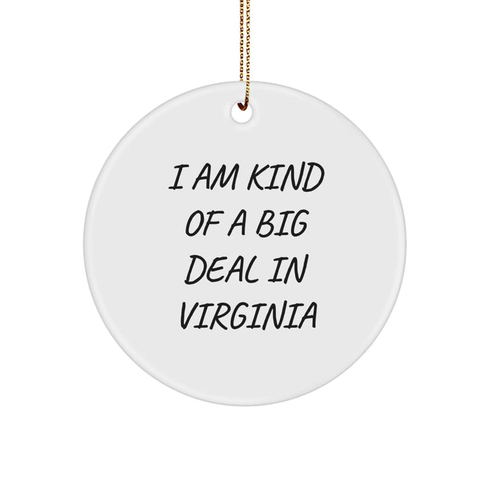 Funny Virginia Circle Ornament Gifts from Men to Women Friends and Family in Christmas - Image 1