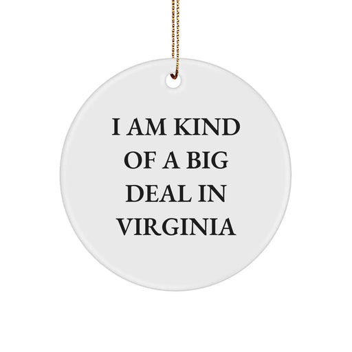 Funny Virginia Circle Ornament Gifts from Friends and Family for Christmas - Image 1
