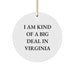 Funny Virginia Circle Ornament Gifts from Friends and Family for Christmas - Image 1