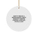 Funny Mixologist Gifts from Men - Unique Circle Ornament for Friends on Christmas, Don't Trust A Mixologist That Doesn't Drink Coffee And Say F--k A Lot - Image 1