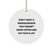 Funny Neurosurgeon Gifts for Men from Friends - Don't Trust A Neurosurgeon That Doesn't Drink Coffee And Say F--k A Lot, Christmas Unique Circle Ornament - Image 1
