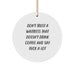 Funny Waitress Christmas Unique Gifts from Friends for Waitress, Cute Circle Ornament, Don't Trust A Waitress That Doesn't Drink Coffee - Image 1