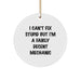 Funny Mechanic Gifts from Men for Friends and Family - I Can't Fix Stupid But I'm A Fairly Decent Mechanic Christmas Unique Ornaments - Image 1