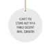 Funny Oral Surgeon Gifts for Men, Christmas Unique Circle Ornaments with I Can't Fix Stupid Quote, Perfect for Family Friends Coworkers - Handcrafted Durable MDF Material - Image 1