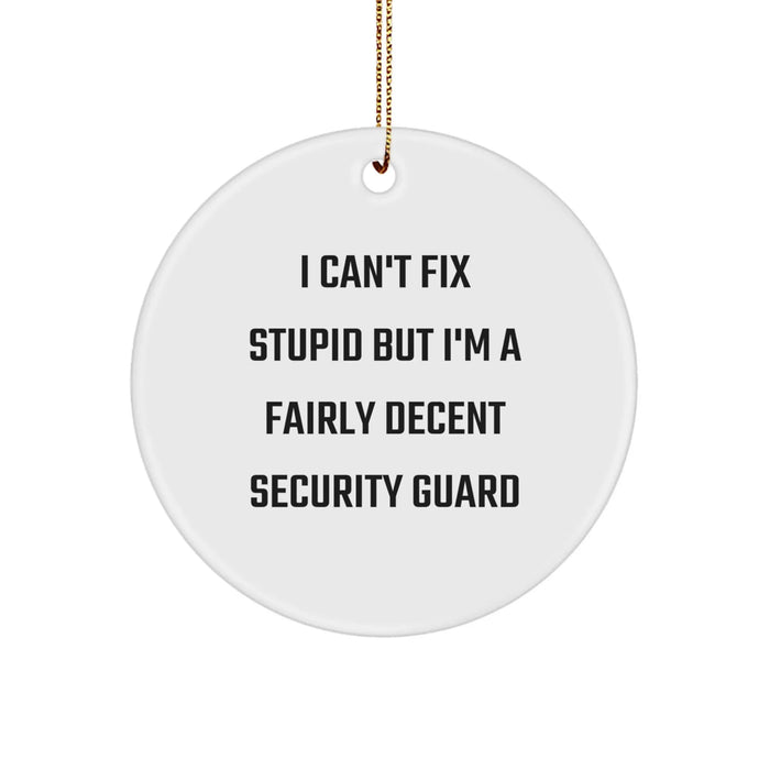 Funny Security Guard Gifts for Men Security Guards - Christmas Unique Ornament - Image 1