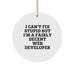 Funny Web Developer Christmas Unique Gifts for Men - 'I Can't Fix Stupid' Circle Ornament, Gifts from Friends for Web Developer Coworkers, Unique Circle Ornaments - Image 1