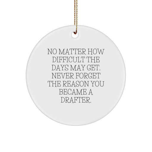 Funny Drafter Circle Ornament Gifts from Friends and Family for Christmas Unique Inspirational Drafter Gifts - Image 1