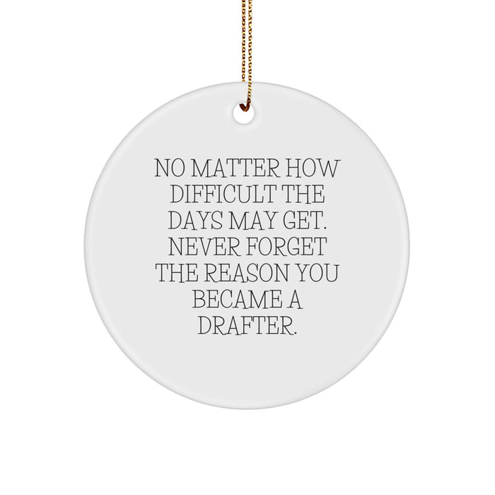 Funny Drafter Circle Ornament Gifts from Friends and Family for Christmas Unique Inspirational Drafter Gifts - Image 1