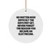Funny Christmas Unique Gifts for Electrician, Electrician Circle Ornament, Inspirational Quote from Electrician, Gifts from Family to Electrician - Image 1