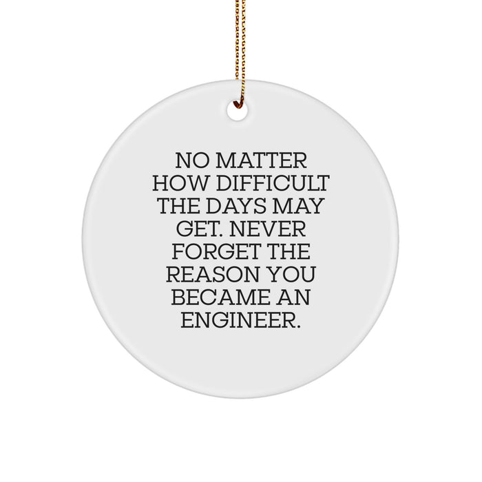 Unique Inspirational Engineer Christmas Circle Ornament Gifts from Men to Women Friends Family - Image 1