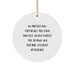 Flight Attendant Gifts from Friends - Inspirational 'Never Forget The Reason' Christmas Unique Circle Ornament for Men or Women - White Circle Shape - Image 1